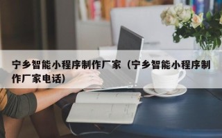 平邑宁乡智能小程序制作厂家（宁乡智能小程序制作厂家电话）